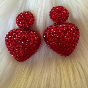 Vintage 1980’s Richard Kerr Heart Earrings STUNNING